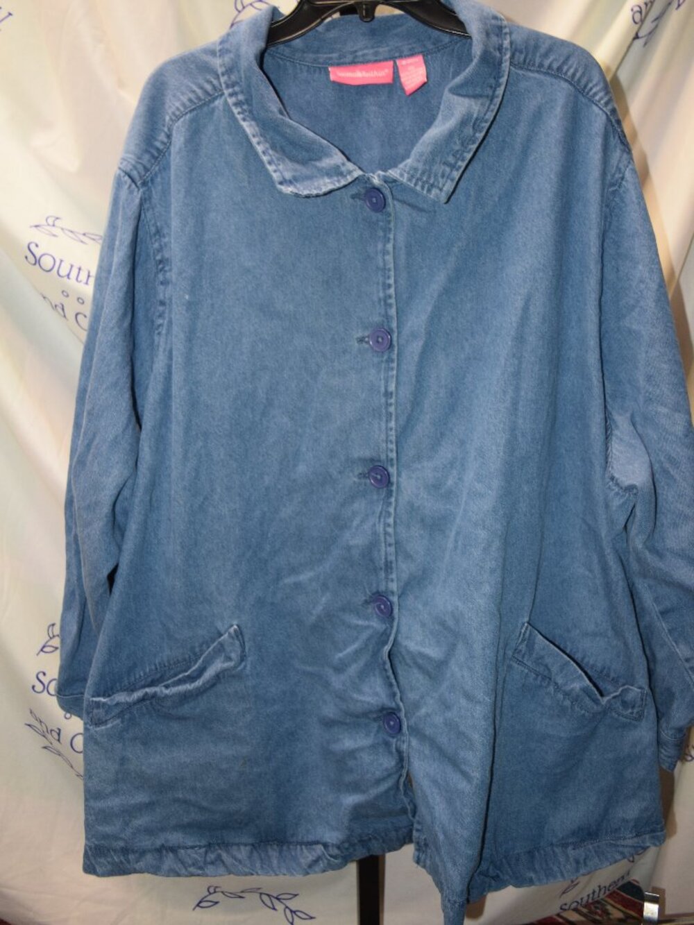 Denim Woman Within Blue Jean Jacket, Size 4X